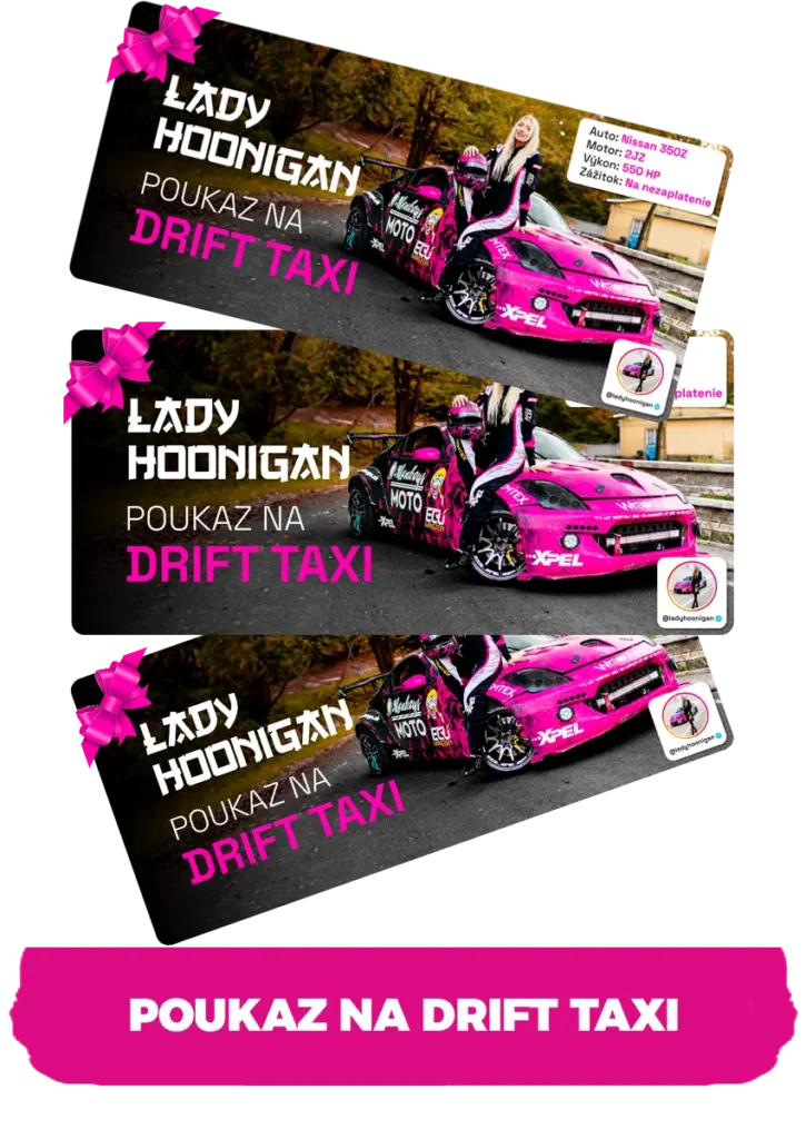 darčekový poukaz drift taxi lady hoonigan